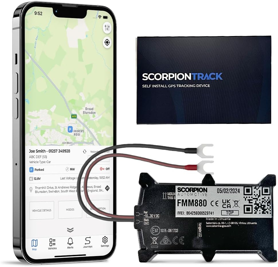 ScorpionTrack - 4G 2-Wire Self-Install GPS Vehicle Tracker - Live, Accurate, Trusted Location Tracking Device, Perfect for Car, Van, Caravan, Motorhome, Motorcycle, Scooter - Easy Install, UK Support image 0 ScorpionTrack - 4G 2-Wire Self-Install GPS Vehicle Tracker - Live, Accurate, Trusted Location Tracking Device, Perfect for Car, Van, Caravan, Motorhome, Motorcycle, Scooter - Easy Install, UK Support image 0